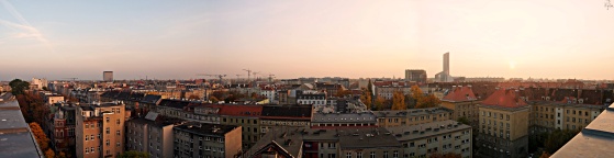 Panorama z Renomy na południe Wrocławia